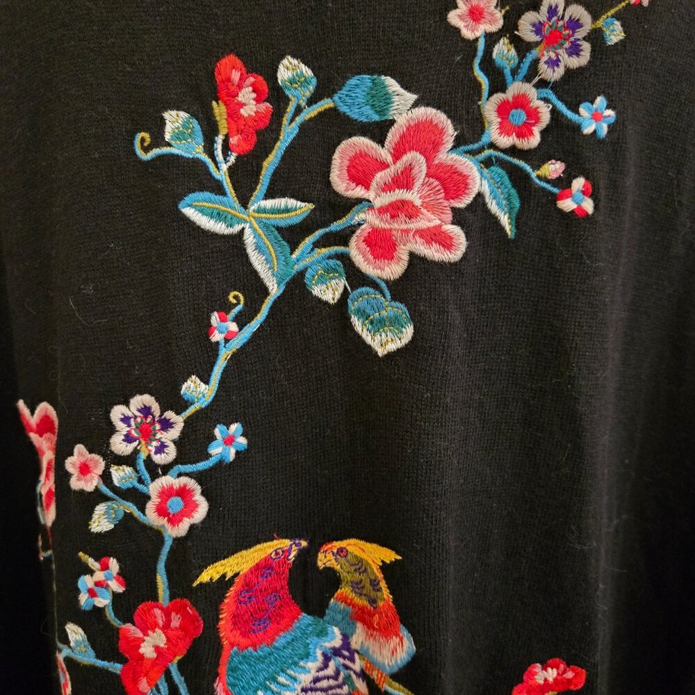 Johnny Was NWT Embroidered Fringe Cardigan - Picture 10 of 15